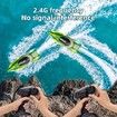 RC Boat for Kids 8-12, Fast Remote Control Boat with LED Lights, 2.4G RC Electric Boats Pool and Lakes Toys for Adults (Transparent Green)