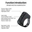 Bluetooth TikTok Scrolling Ring Remote Wireless Page Turner and Selfie Button for iPhone and iPad Black