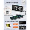 Super Loud Digital Alarm Clock for Heavy Sleepers RGB 7-Color Night Light Ideal for Kids and Adults White
