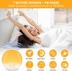 Wake Up Light Sunrise Alarm Clock Dual Alarms Sunset Simulation Heavy Sleepers FM Radio 7 Nature Sounds Snooze 7 Colour Night Light Kids