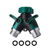 2 ways  Hose Splitter Garden Hose Outdoor Faucet Splitter,Adapter Water Hose "3/4" Y-Shaped Plastic Zinc Alloy Connector Includes 4 Sealing Rings