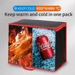 2Pack Black with Red Edge Insulated Reusable Grocery Shopping Bags X-Large Picnic Cooler Bag Zipper Top Cold