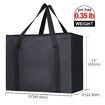 2Pack Black Insulated Reusable Grocery Bag with Zippered Top X-Large Frozen Foods Cold Cooler Shopping Accessories Insulated Bags