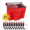 2Pack Red Insulated Reusable Grocery Bag with Zippered Top X-Large Cold Cooler Shopping Accessories Insulated Bags