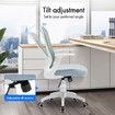 Mesh Office Chair Mid Back Gaming Armchair Work Study Desk Computer Seat Ergonomic Home Executive Task Swivel Tilt Lumbar Support Armrest