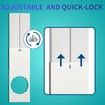 67-220cm Air Conditioner Sliding Door AC Vent Kit, Universal Adjustable PVC Balcony Seal Kit Plates 5.1" and 5.9" Diameter Portable AC Exhaust Hose