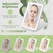 Travel Mirror for Makeup, Rechargeable Light up Mirror with 72 LED Lights and 1000mAh Batteries (White)