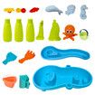 Sand Water Play Table 2 Tier Pool Toys Educational Beach Preschool Activity Summer Outdoor Backyard Kids Pretend Set