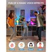 Karaoke Machine for Kids and Adults, Mini Portable Bluetooth Speaker with 2 Wireless Microphones for Girls Boys Age 6+ Blue