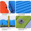 Self inflating Air Mattress Wide Sleeping Pad Splice Inflatable Bed Beach Camping Mat Blue