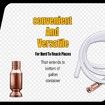 Hand Fuel Pump, Fuel Siphon Pump, Safety Self Priming Hose, 1.5M Gas Siphon Hose Pump for Gasoline Fuel Water Transfe