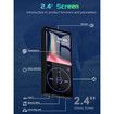 96GB MP3 Player with Bluetooth,Portable Lossless Sound Music Player with HD Speaker,2.4In Screen Voice Recorder,FM Radio,Earphones Included