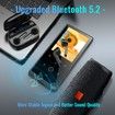 80GB Bluetooth MP3 Music Player with FM Radio E-Book HD Speaker and Alarm Clock Portable Player with Earphones for Sports