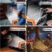 Camping Floodlight, 1500W 5000mAh Battery Camping Floodlight Solar for Garage Emergency Car Repair