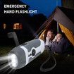 Outdoor 3In1 Portable Flashlight Hand Crank Dynamo FM Radio Power Wind Up LED Camping Lights For Fishing Boating Hiking Camping