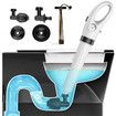 Sewer Dredge Tool for Clogged Toilets High Pressure Air Drain Cleaner with Manual Pneumatic Dredge Function MAX 8 Bar