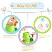 Kids Games Outdoor Toys,Elephant Butterfly Catching Game - Stomp Flying Disc Outside Toy Summer Games Backyard Activities Toddler Birthday Gift Ages 3+ (Green)