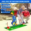 Golf Club Set for Kids,Indoor Outdoor Sports Toys for Boys Girls Ages 3+ Year Old,Christmas Birthday Gift Kids,Toddler Golf Set with 4 Clubs,8 Balls,2 Practice Holes,Shoulder Strap