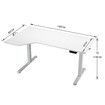 Electric Standing Desk Corner Sit Stand Up Table Height Adjustable L Shaped Rising Computer Office Motorised USB White