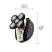 Rechargeable Shaver Head Razor Cordless Electric Hair Grooming Waterproof Rotary Blades Clippers Nose Trimmer Brush Massager Men Wet Dry Portable