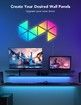 6 Pack-Triangle Light Panels,RGBIC Glide Wall Light, Multicolor Effects,Music Sync,DIY Design, Smart APP Control,Works with Alexa & Google Assistant