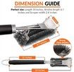 Grill Brush, Grill Cleaning Brush with Extra Long Stainless Steel bristles for BBQ Grill, Gas Grill, Charcoal Gril