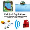Fishing Fish Finders Alarm Portable Echo Sounder Wireless Fish Finder LCD Sonar Sensor Depth Locator Alarm with Sonar Sensor for Lake Sea Angling