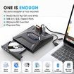 DVD Drive External CD Burner Portable USB Reader SD Card Type C 3.0 2.0 Optical Disk Laptop PC Windows Mac Linux Multimedia Storage