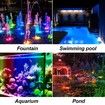 Solar Pond Lights, 3 in 1 RGB Color Changing Underwater Pond Lights, Outdoor Waterproof LED Landscape Spotlights for Fish Tank Garden Yard Pool Pond Fountain Waterfall Decoration(3 Head Lamp)