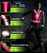 Reflective Vest LED Rechargeable Running Gear High Visibility Armband Waterproof Phone Bag Adjustable Waist Shoulder Pink Safety