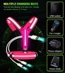 Reflective Vest LED Rechargeable Running Gear High Visibility Armband Waterproof Phone Bag Adjustable Waist Shoulder Pink Safety