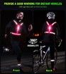 Reflective Vest LED Rechargeable Running Gear High Visibility Armband Waterproof Phone Bag Adjustable Waist Shoulder Pink Safety