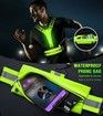 LED Reflective Vest Running Gear Set,USB Rechargeable Light Up Running Vest for Runners Night Walking with Waterproof Bag,High Visibility Armband (Green)