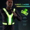 Running Vest Reflective LED Rechargeable Night Safety Gear High Visibility Adjustable Lights Armband Walkers Runners Men Women