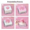Desk Calendar With Lights 2024 DIY Calendar 3D Memo Pad Paper Art Sakura Tree Calendar for Teacher,Monthly Calendar Gift Desktop Decoration (Pink)