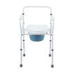 Commode Shower Chair 3 In 1 Toilet Seat Wheelchair Bathroom Bedside Adjustable Seating Folding With Arms