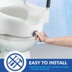 5 Inch Raised Toilet Seat Elevated Riser For Assisted Living Handicap With Arm Rests Arms Fits Most Toilets Aluminum