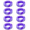 8pcs Luggage Wheels Protector Cover DIY Colorful Silicone Trolley Case Silent Caster Sleeve Reduce Noise Suitcase Wheels Cover Color Purple And Blue