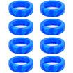 8pcs Luggage Wheels Protector Cover DIY Colorful Silicone Trolley Case Silent Caster Sleeve Reduce Noise Suitcase Wheels Cover Color Light Blue And Deep Blue