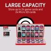 Poke Ball - Game Card Case for Nintendo Switch/Lite/OLED, Game Cartridge Holder with 24 Game Card Slots and 24 Micro SD Card Slots, Magnetic Buckle