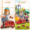 5 In 1 Fire Carrier Truck Toy Car Set Toddler Construction Model Friction with Light Sound Power Christmas Birthday Gift
