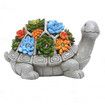 Solar Garden Outdoor Statues Turtle with Succulent and 7 LED Lights, Lawn Decor Tortoise Statue for Patio, Balcony, Yard Ornament