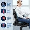 Memory Foam Seat Cushion Seating Chair Sitting Cool Gel Sit Upright Pillow for Car Wheelchair Truck Dining Kitchen Gaming Home Office Black