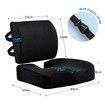 Memory Foam Seat Cushion Seating Chair Sitting Cool Gel Sit Upright Pillow for Car Wheelchair Truck Dining Kitchen Gaming Home Office Black