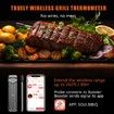 Wireless Meat Thermometer,,262FT Meat Thermometer Bluetooth,Grill Thermometer with 2 Probe,Digital Cooking Thermometer with Smart App