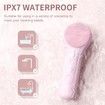 Electric Facial Cleansing Brush, IPX7 Waterproof Soft Silicone Face Scrubber Exfoliator Pink