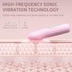 Electric Facial Cleansing Brush, IPX7 Waterproof Soft Silicone Face Scrubber Exfoliator Pink