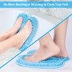 Shower Foot Scrubber Mat with Non Slip Suction Cups, Cleans, Smooths, XL Larger Size