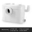 750W Macerator Sewage Pump Automatic Waste Water Flush Marine Toilet Bathroom Laundry Kitchen Sink Sewerage Disposal Ejector Wastewater Treatment