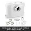 750W Macerator Sewage Pump Automatic Waste Water Flush Marine Toilet Bathroom Laundry Kitchen Sink Sewerage Disposal Ejector Wastewater Treatment